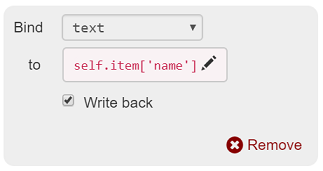 Data Binding with 'Write back' checked