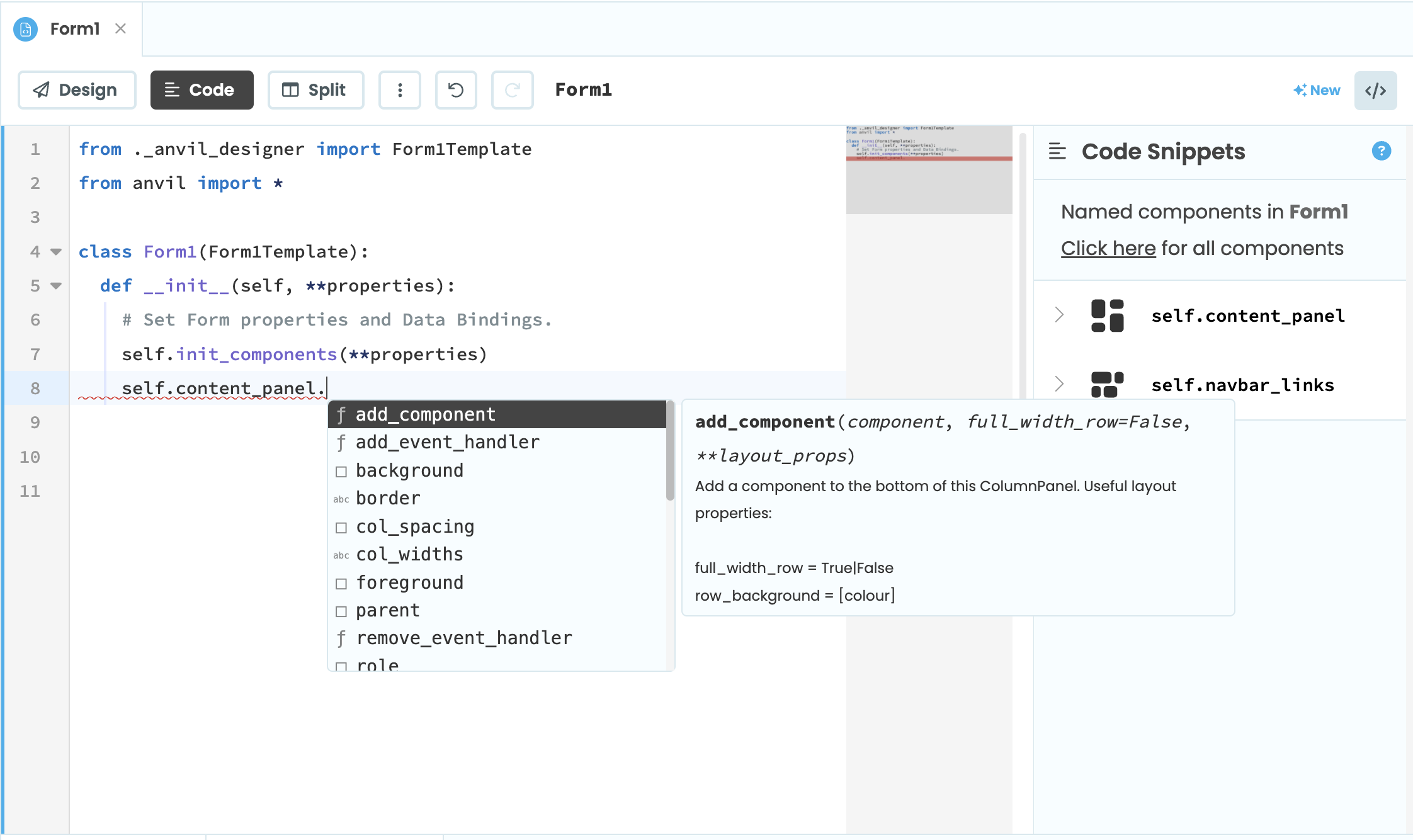 Anvil&rsquo;s built-in autocompleter