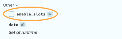 A RichText component with its `enable_slots` property set to `False`