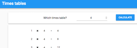 Using Data Bindings, updating the table is one line of code.