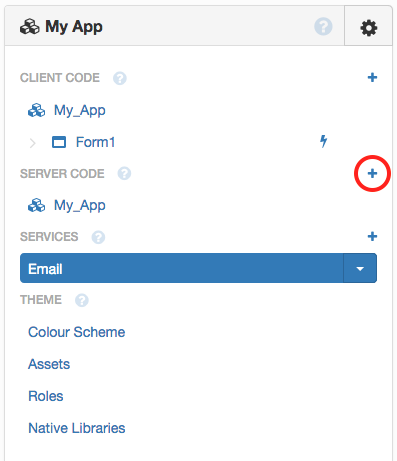 Adding a Server Module in the App Browser