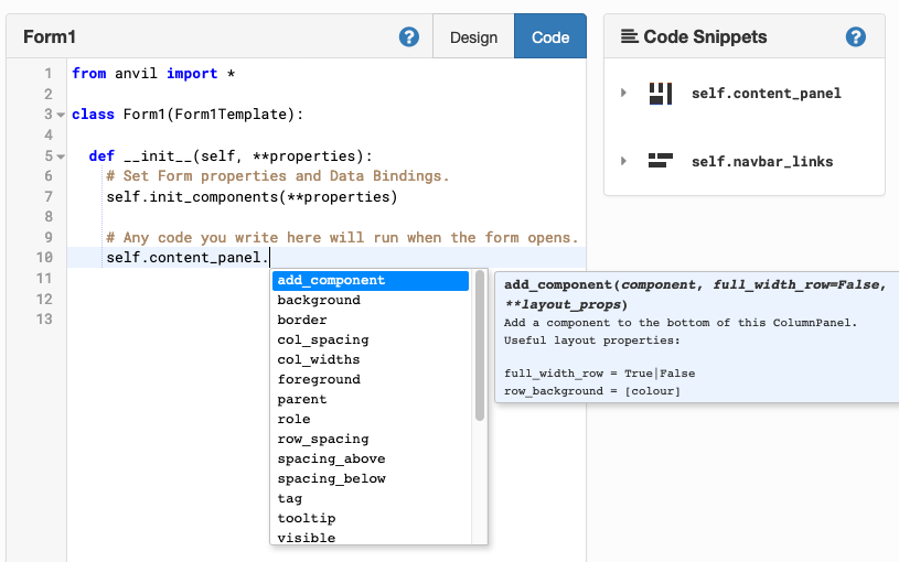 Anvil&rsquo;s built-in autocompleter