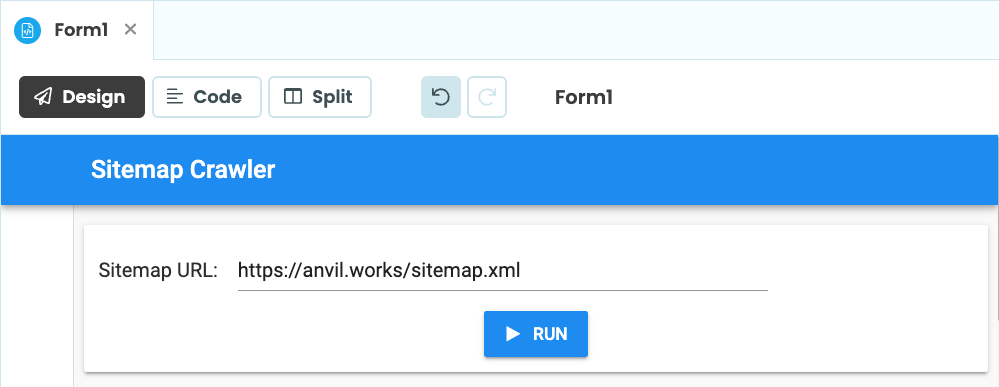 Form1 with a Label, a TextBox and a button.